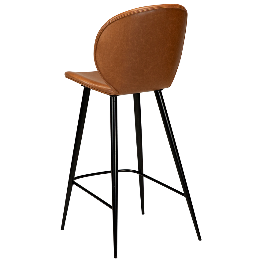 Cloud textile leather low bar stool