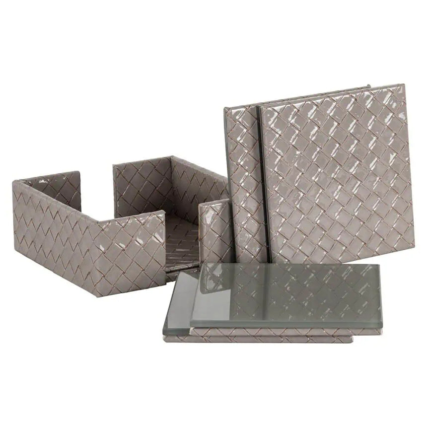 Vivi bőr poháralátét szettben