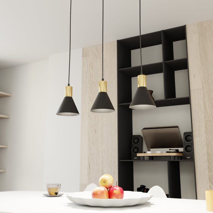 Rosa 3 fém függőlámpa