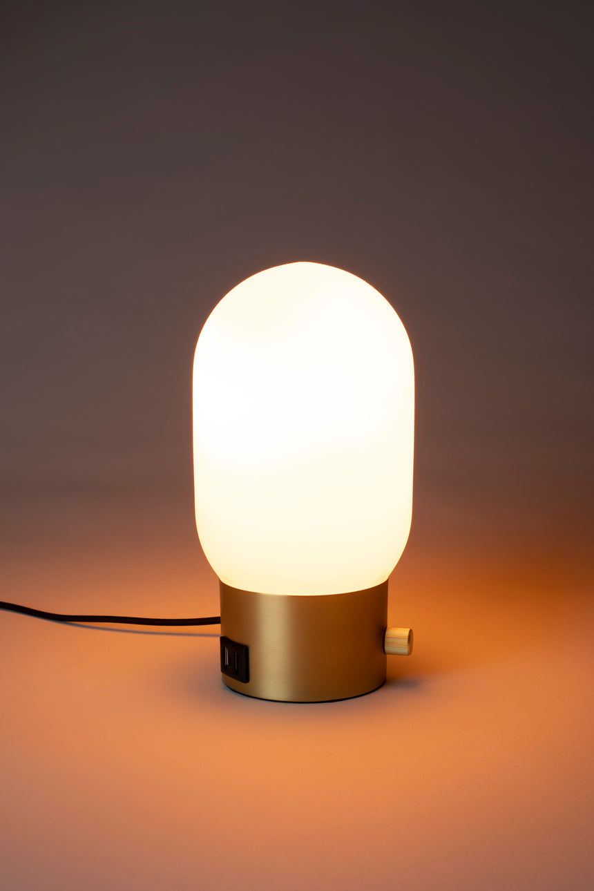 Urban charger üveg asztali lámpa