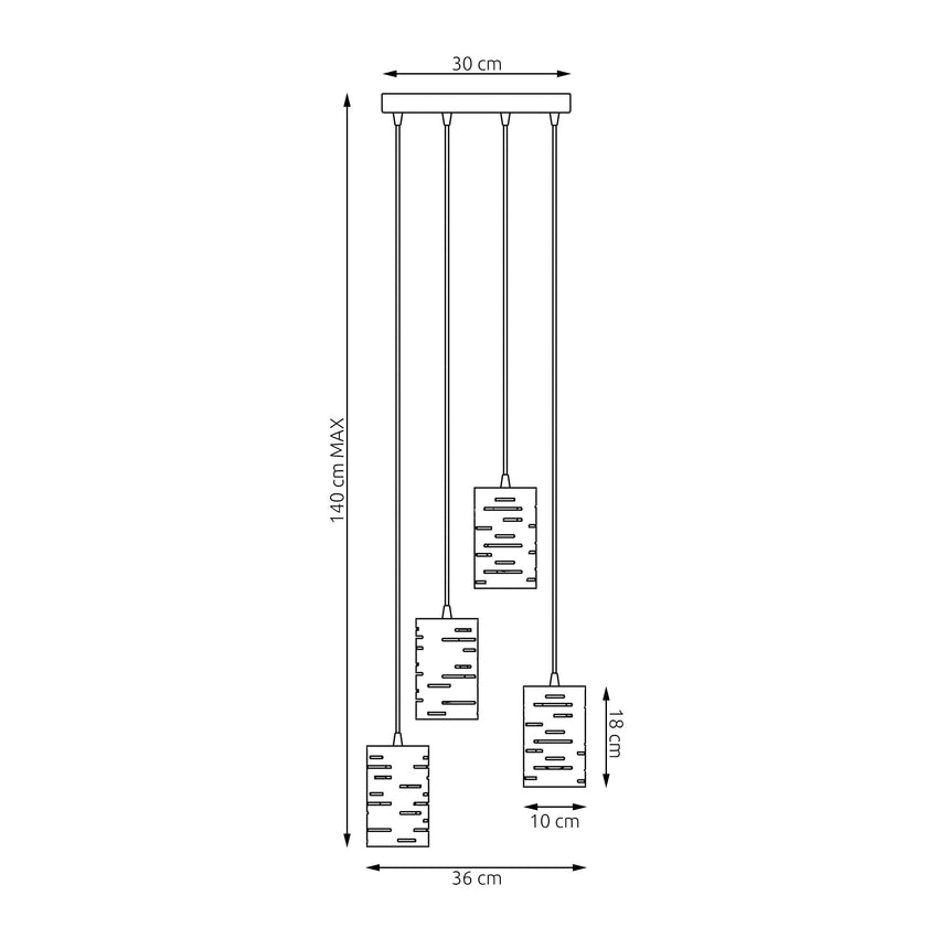 Tank 4 BL Prem fém függőlámpa