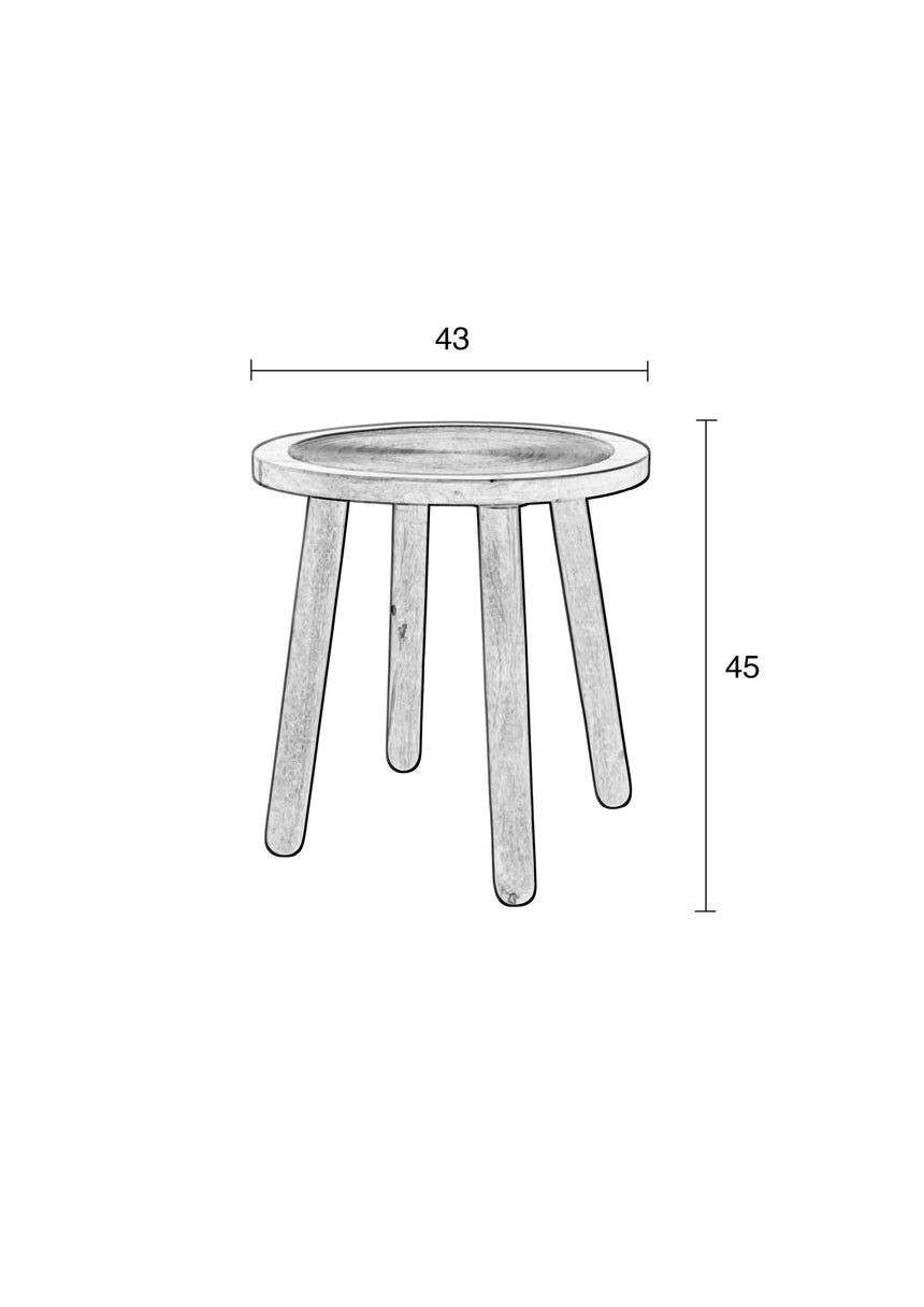 Dendron fa lerakóasztal Ø43