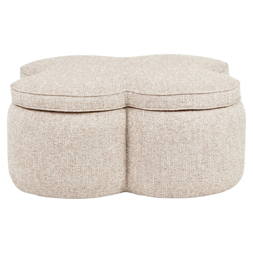 Corbeau nagy méretű puff és lábtartó – Tweed szövet, 92x92 cm