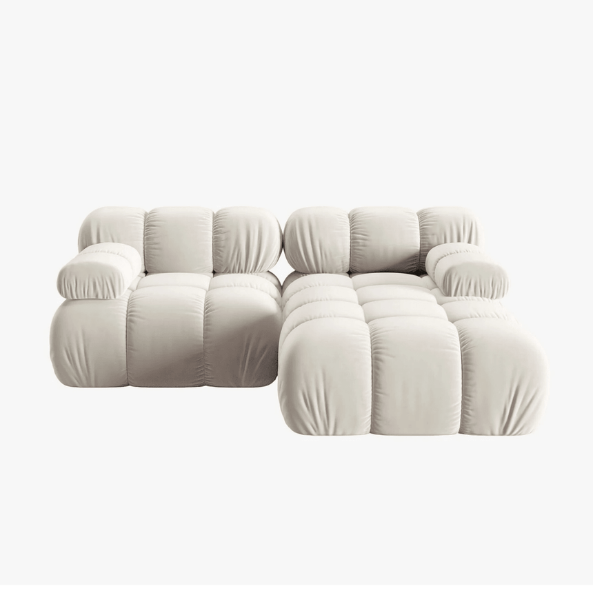 Bellis right-hand velvet corner sofa 188x155