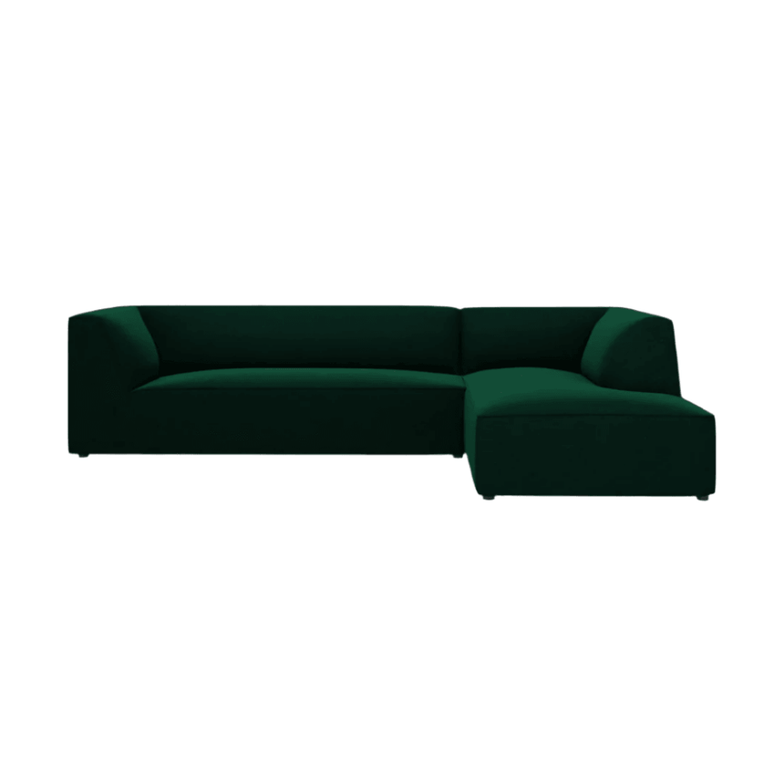 Ruby right-hand velvet corner sofa 273x180