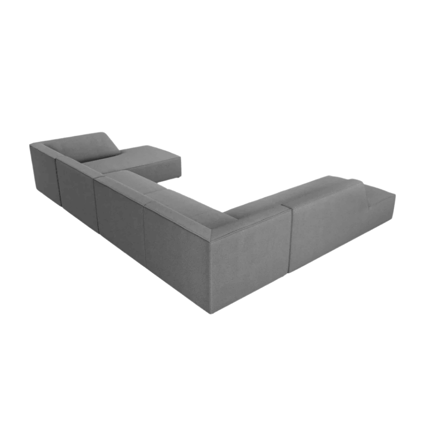 Ruby U-shaped fabric sofa with left corner unit