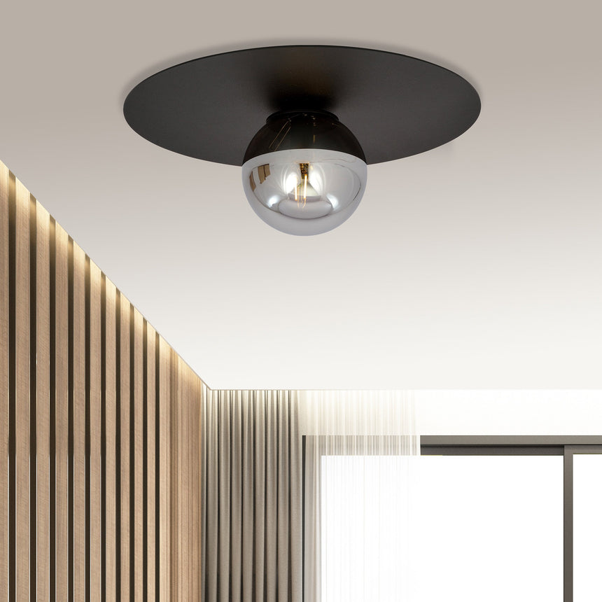 Solar 1 Graphite metal ceiling lamp