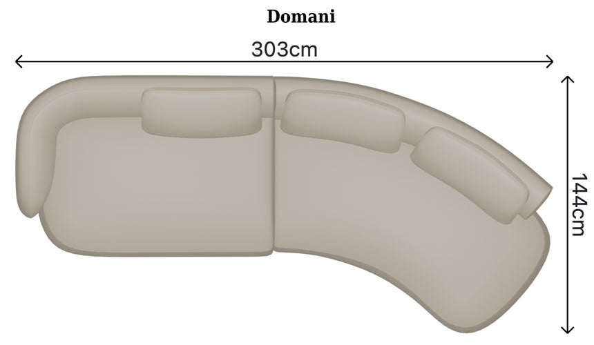 Domani nyitott végű moduláris kanapé