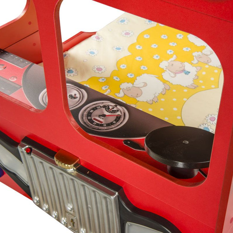 Fire Truck wooden bunk bed