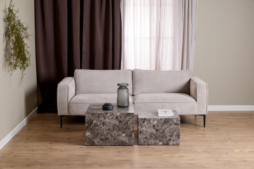 Dice marble effect coffee table set 58x58