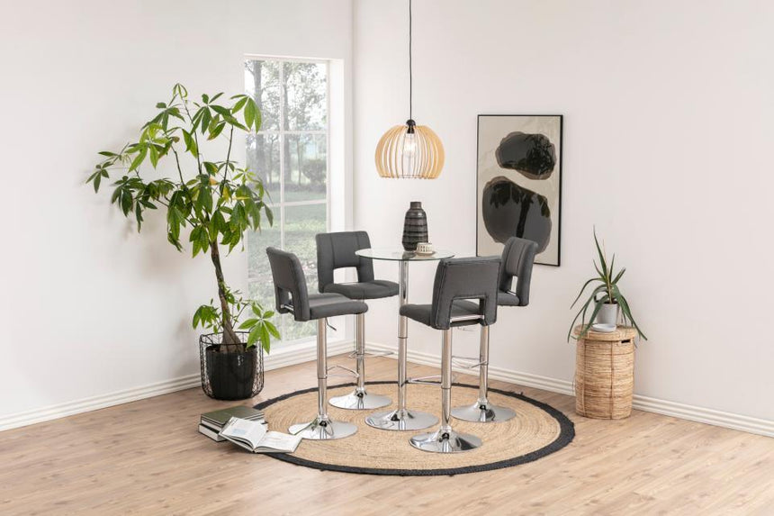 Sylvia fabric bar stool with chrome legs