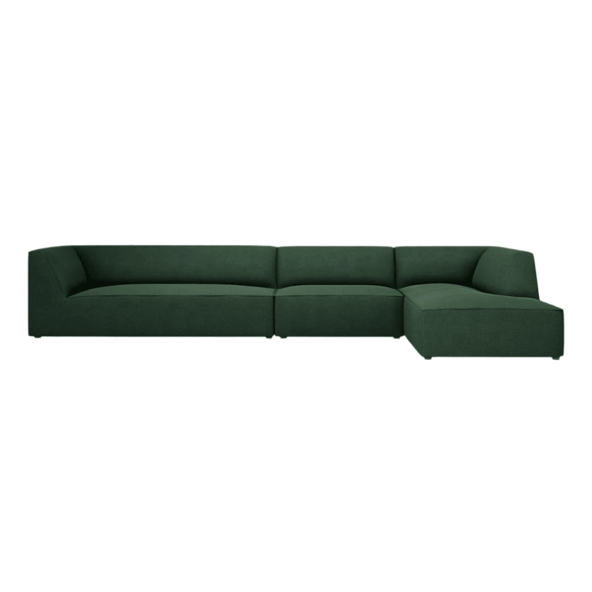 Ruby jobbos szövet sarokkanapé 366x180