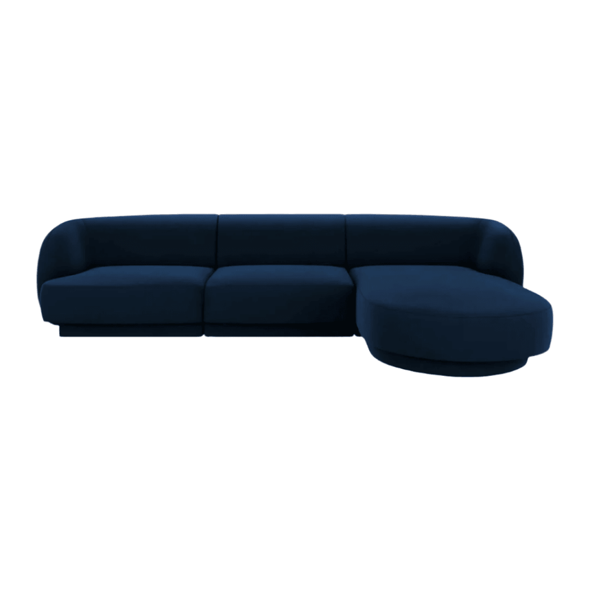 Miley jobbos bársony sarokkanapé 255x156