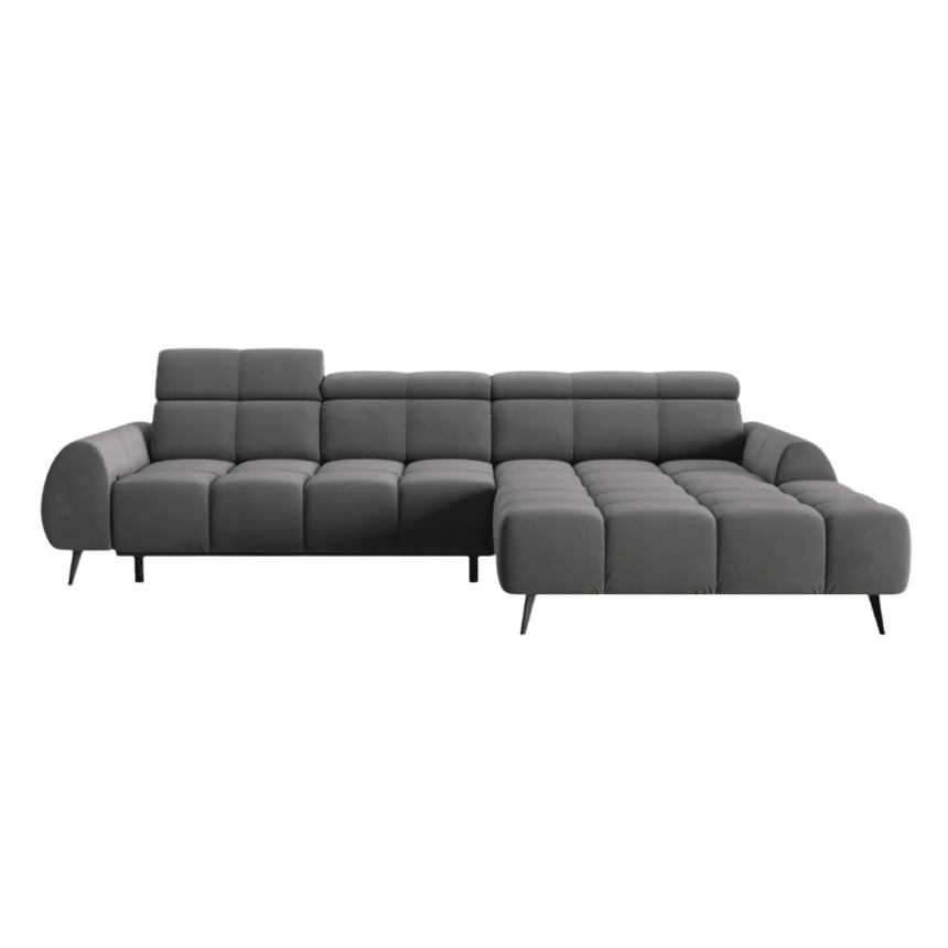 Alyse right-hand velvet corner sofa