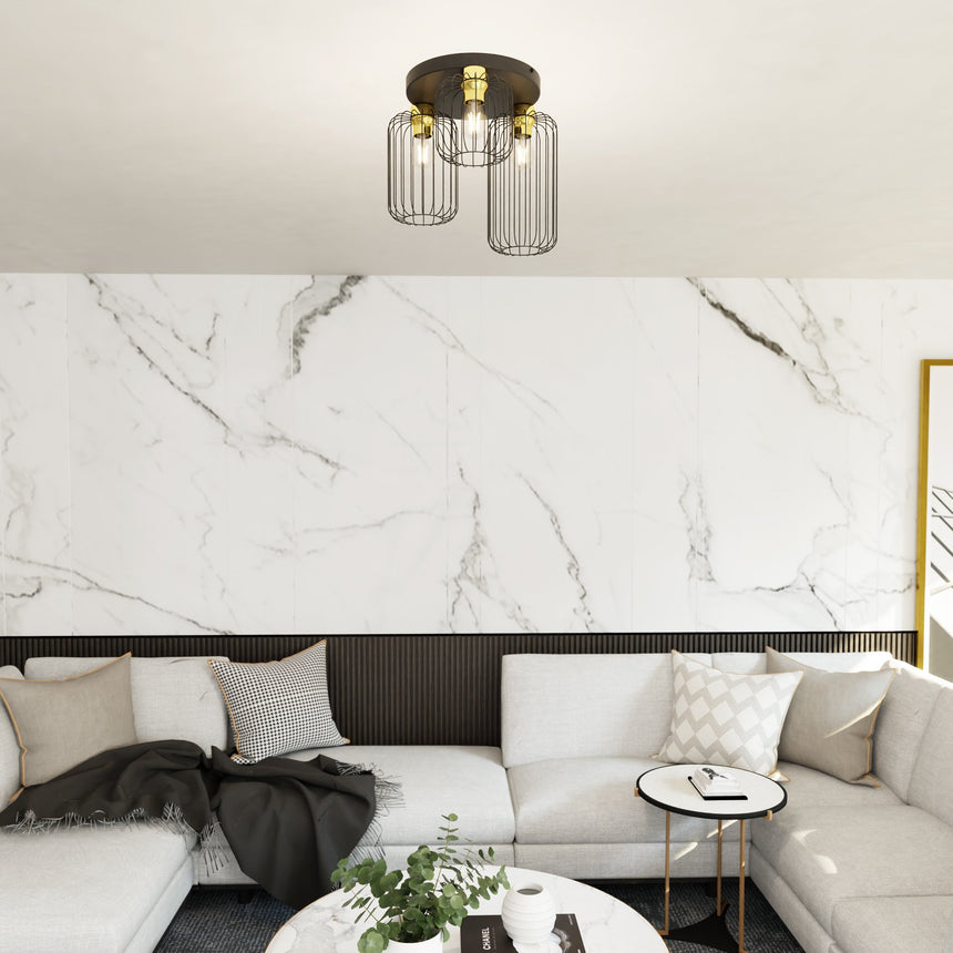 Barn 3 Prem fém mennyezeti lámpa