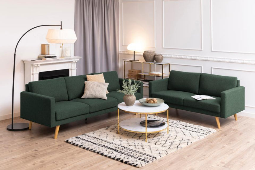 Alisma glass coffee table with shelf Ø80