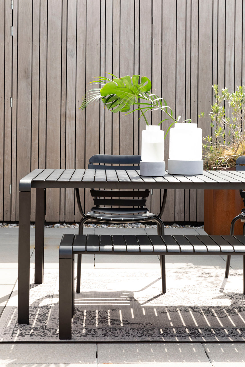 Vondel metal garden table 214x96.7