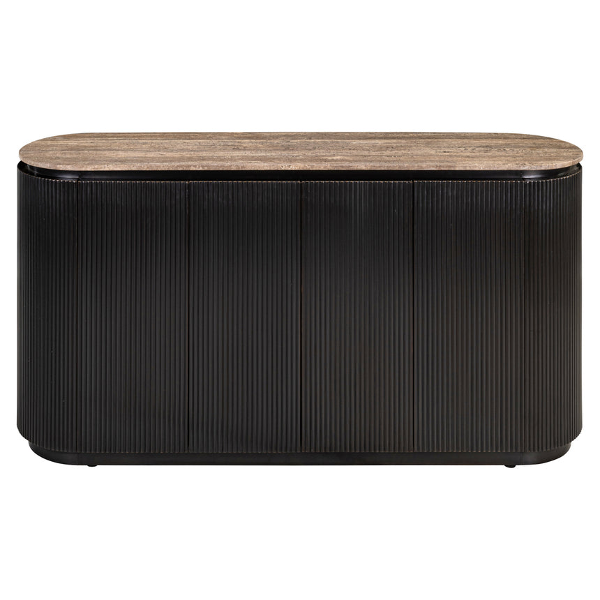 Russo komód – Travertin mészkő fedlappal és sárgaréz részletekkel