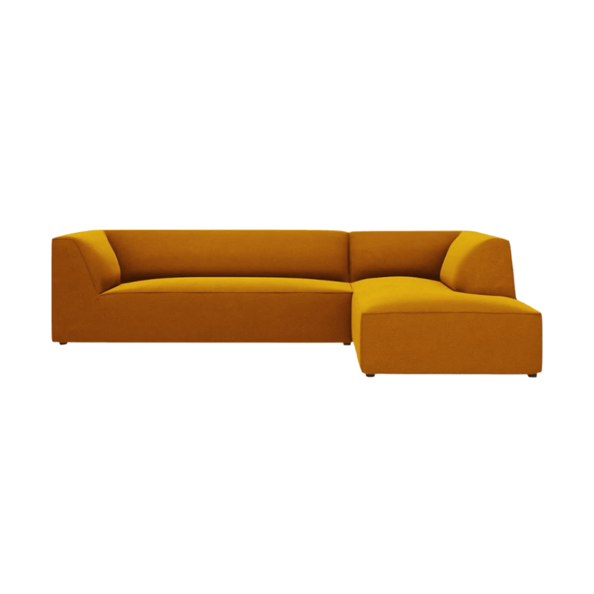 Ruby right-hand velvet corner sofa 273x180