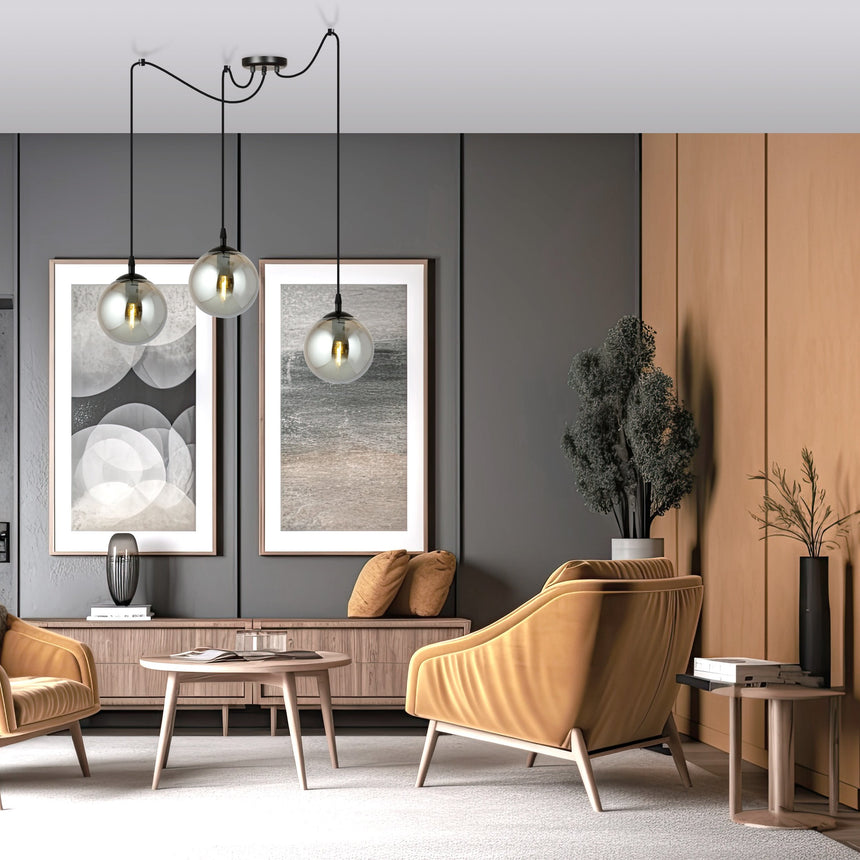 Gigi 3 BL üveg függőlámpa