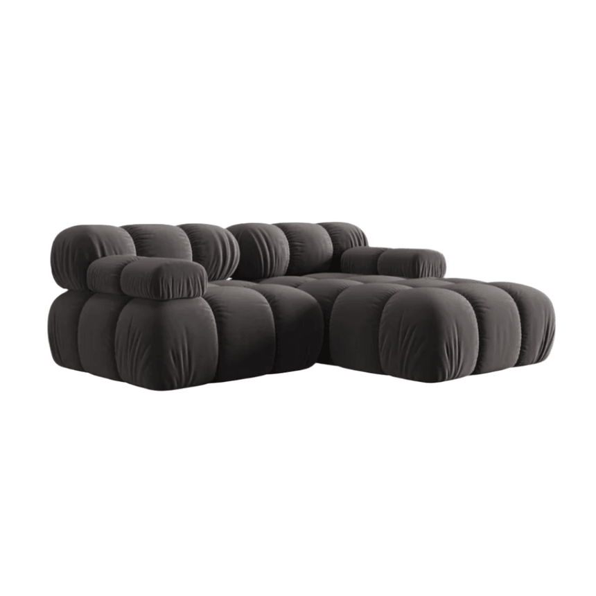 Bellis right-hand velvet corner sofa 188x155