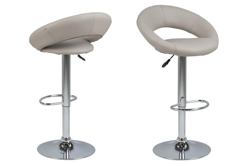 Plump textile leather bar stool