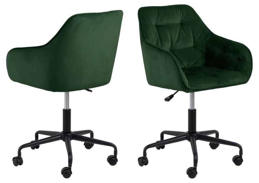Brooke velvet rolling chair