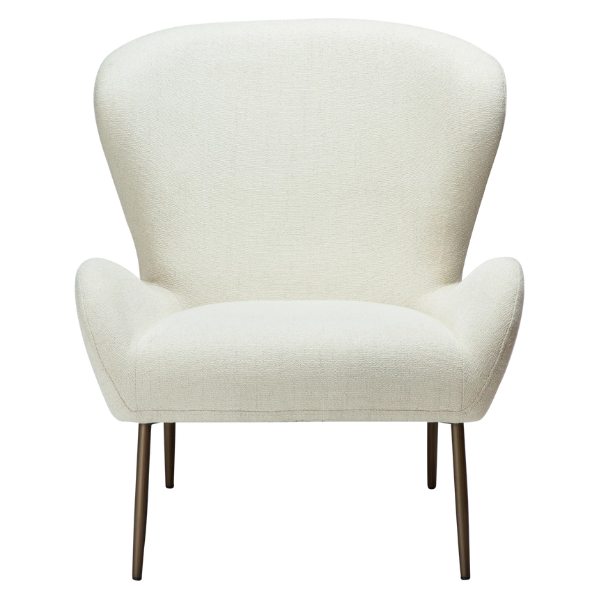 Glam bouclé armchair with black legs