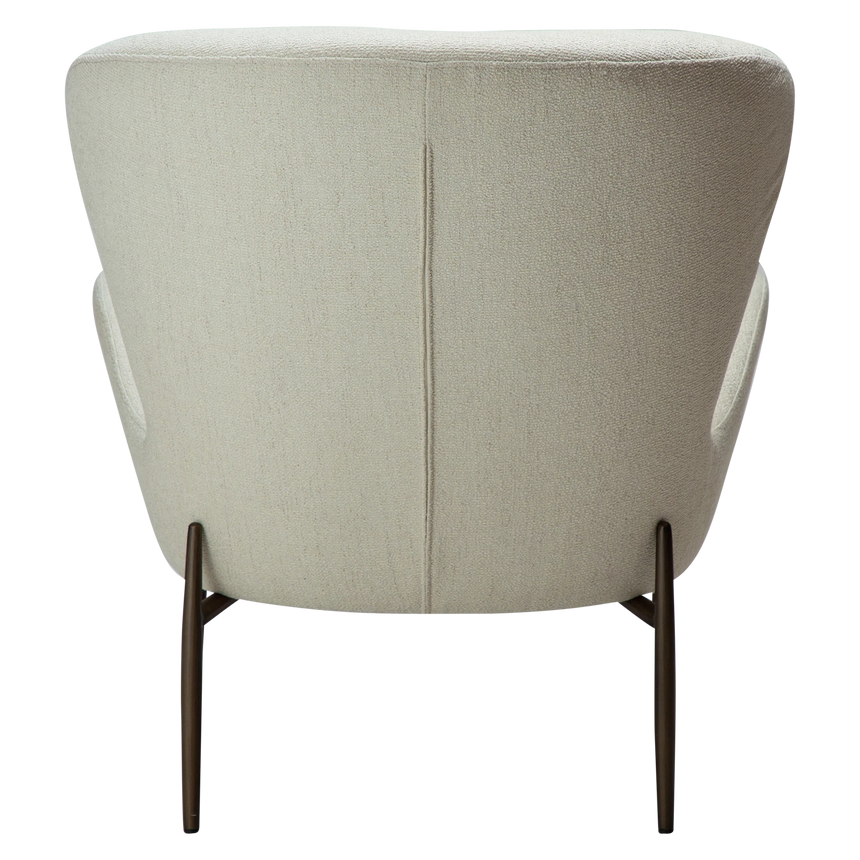 Glam bouclé armchair with black legs