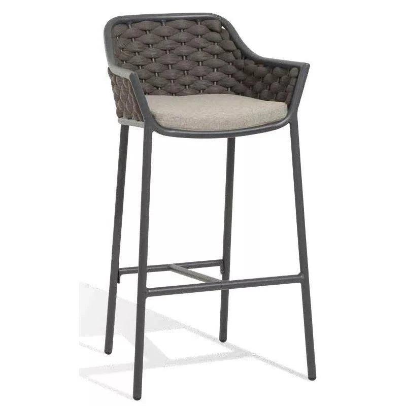 Panama fabric garden bar stool