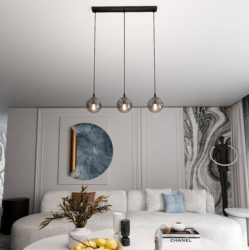 Cosmo 3 BL üveg függőlámpa