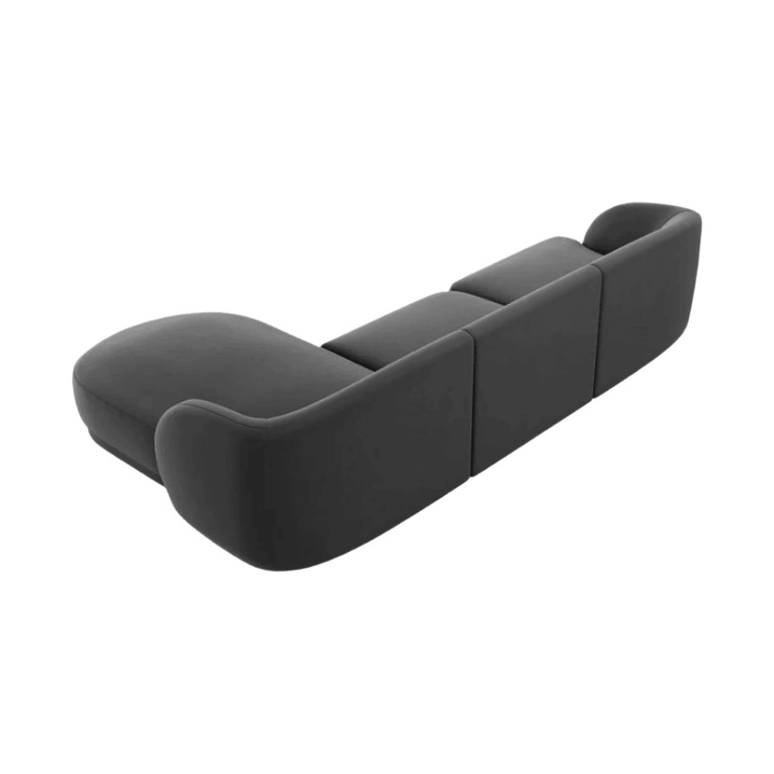 Miley jobbos bársony sarokkanapé 255x156