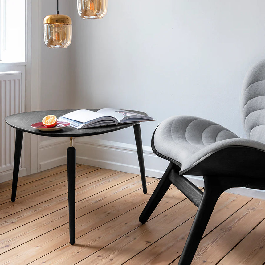 Hang Out fa dohányzóasztal arany kerettel