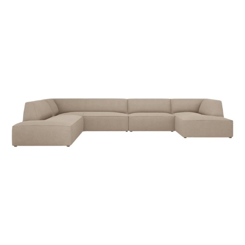 Ruby U-shaped fabric sofa with left corner unit