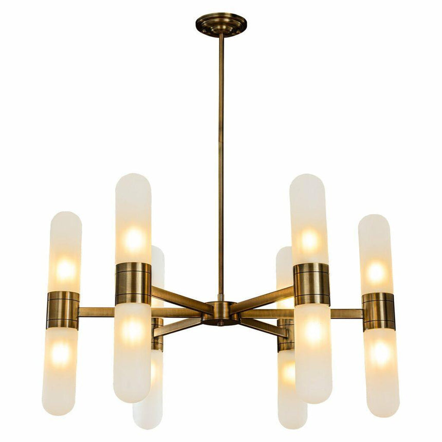 Tricon glass chandelier