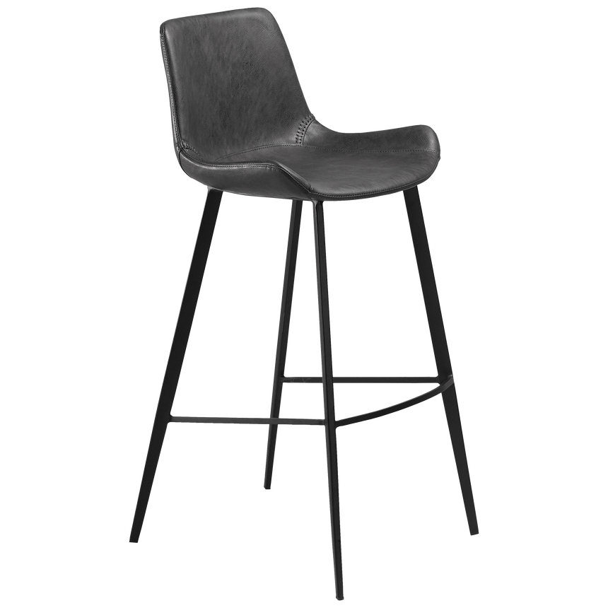Hype textile leather bar stool