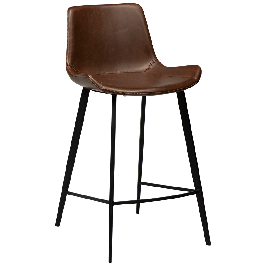 Hype textile leather low bar stool