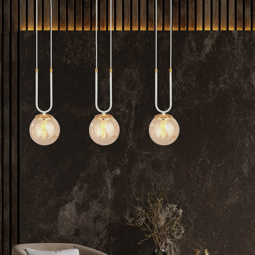 Glam 3 WH fém függőlámpa