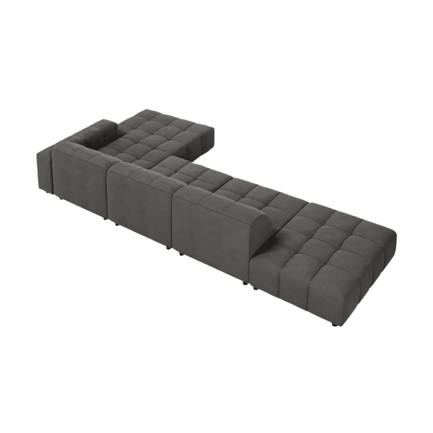 Jennifer jobbos bársony sarokkanapé 341x166