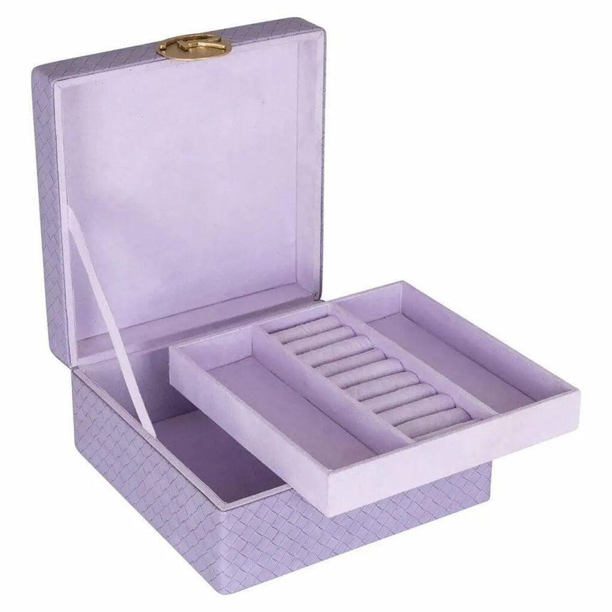 Joelle faux leather jewelry box large