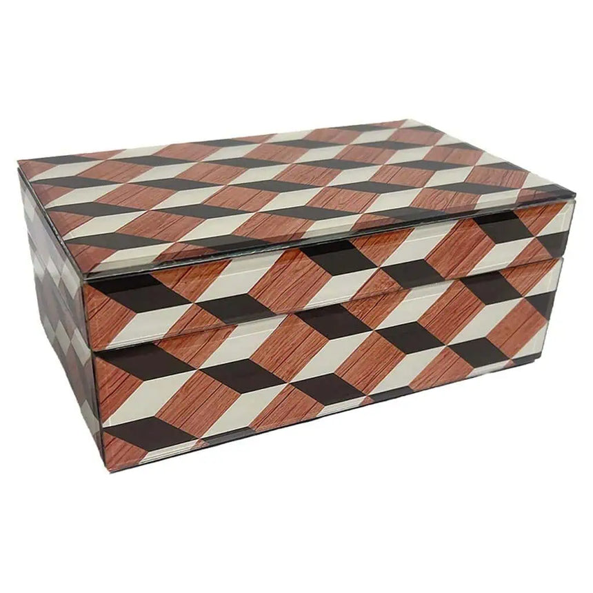 Joelle faux leather jewelry box small