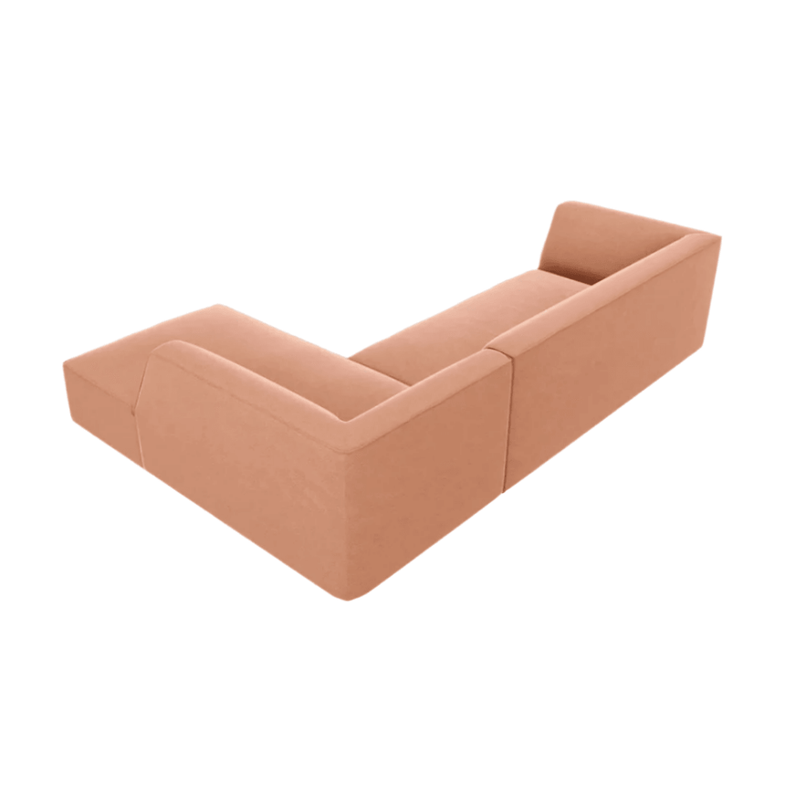 Ruby right-hand velvet corner sofa 273x180