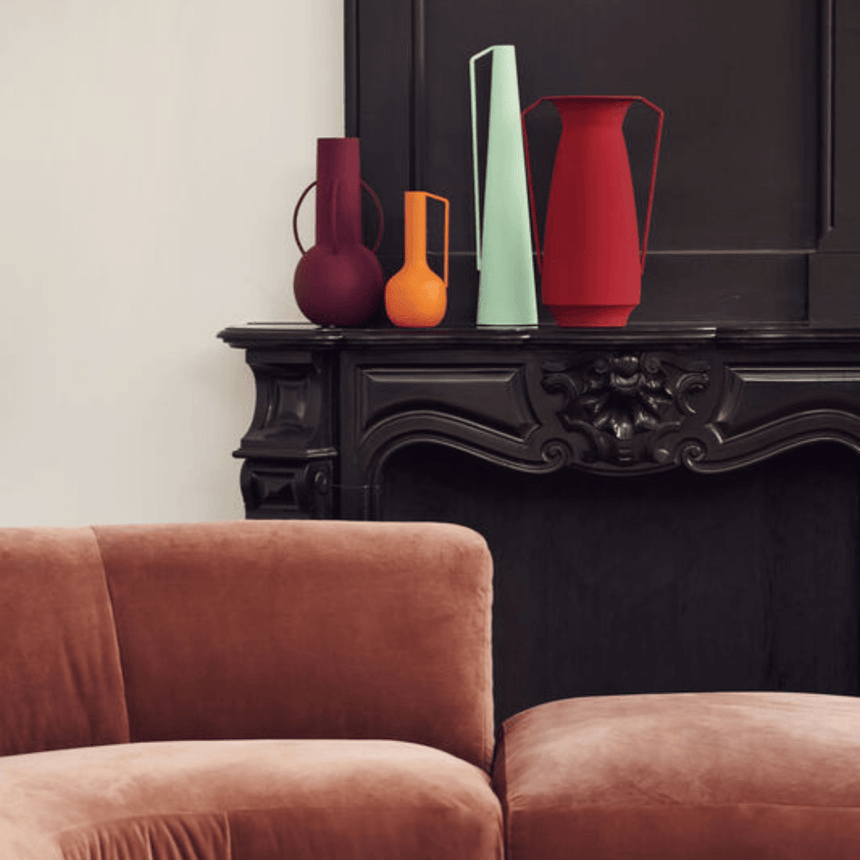 Roman metal vase set of 4