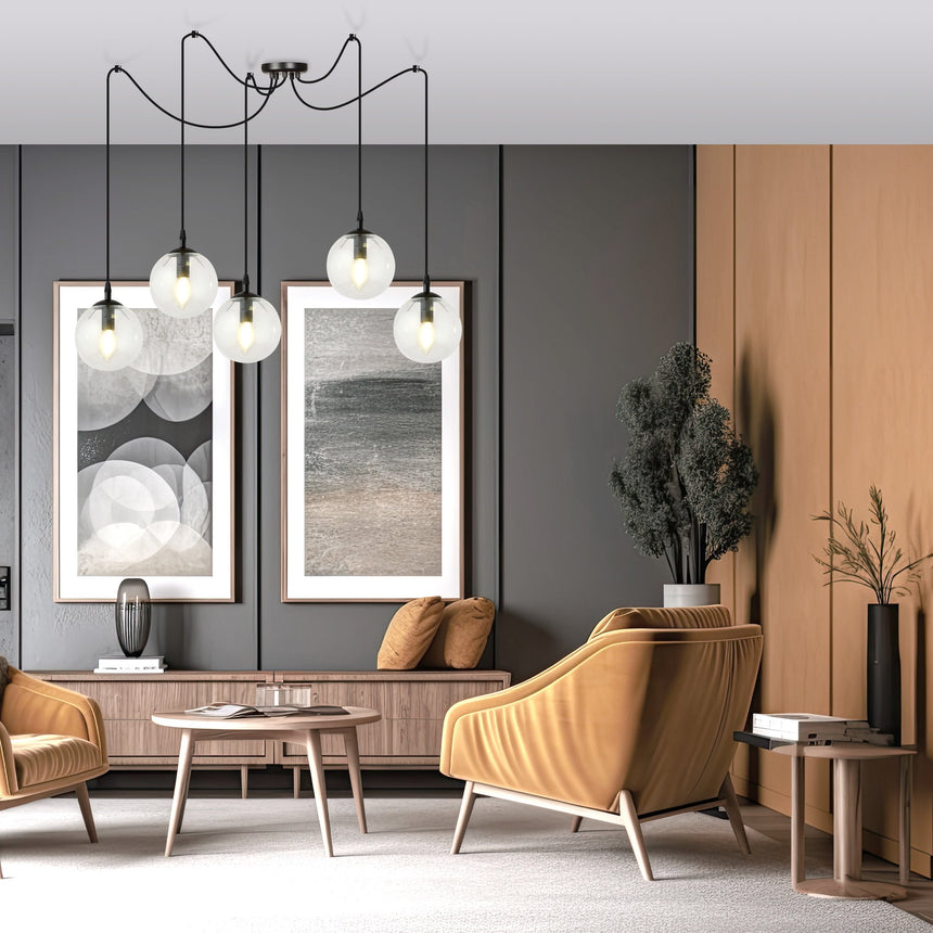 Gigi 5 BL üveg függőlámpa