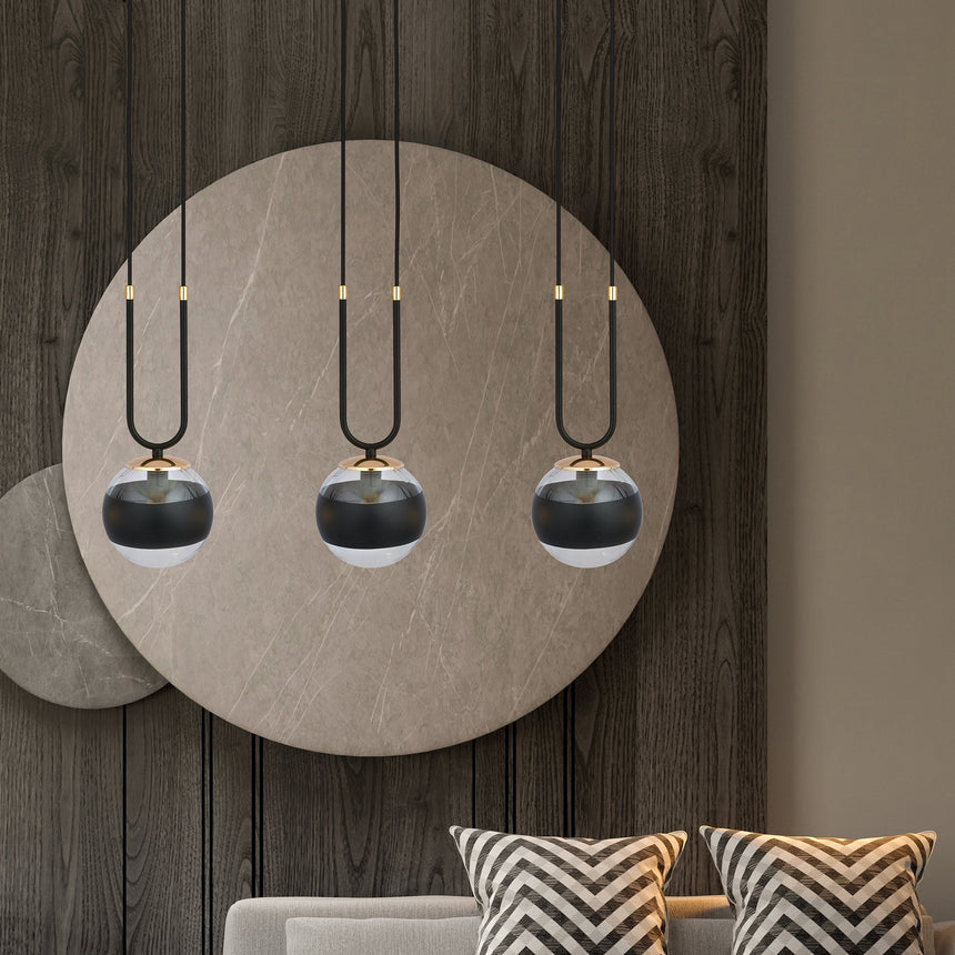 Glam 3 BL fém függőlámpa