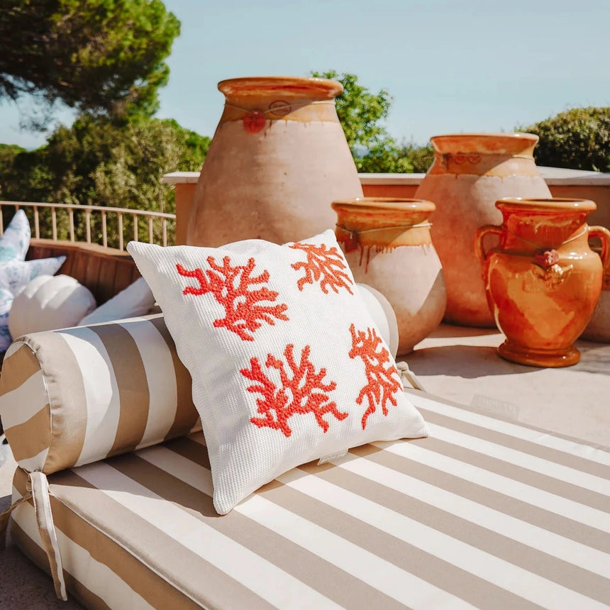 Korall szövet kerti párna