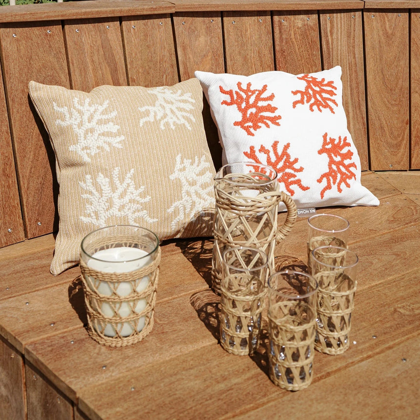 Korall szövet kerti párna