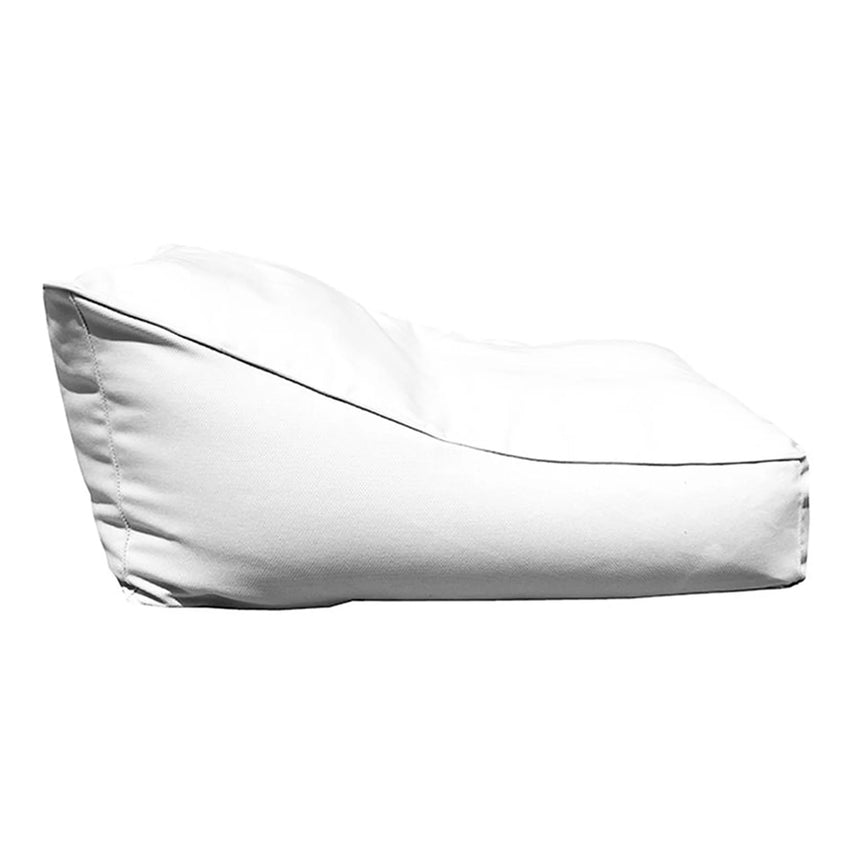 Raffia-effect floating fabric sun lounger