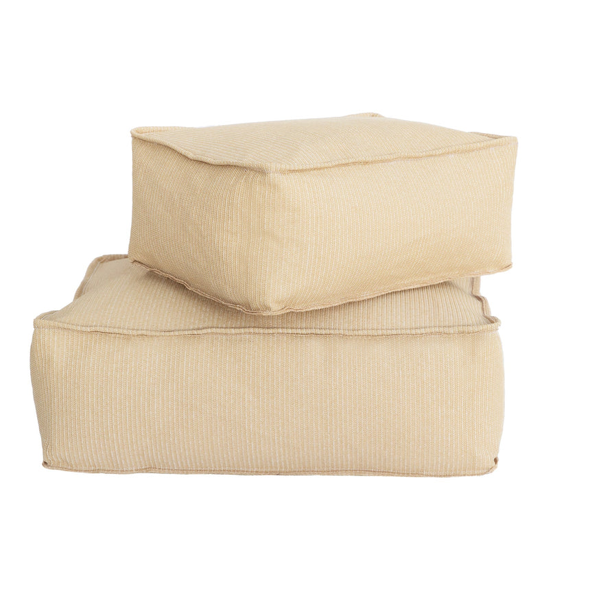 Rafia hatású szövet kerti puff 65x44