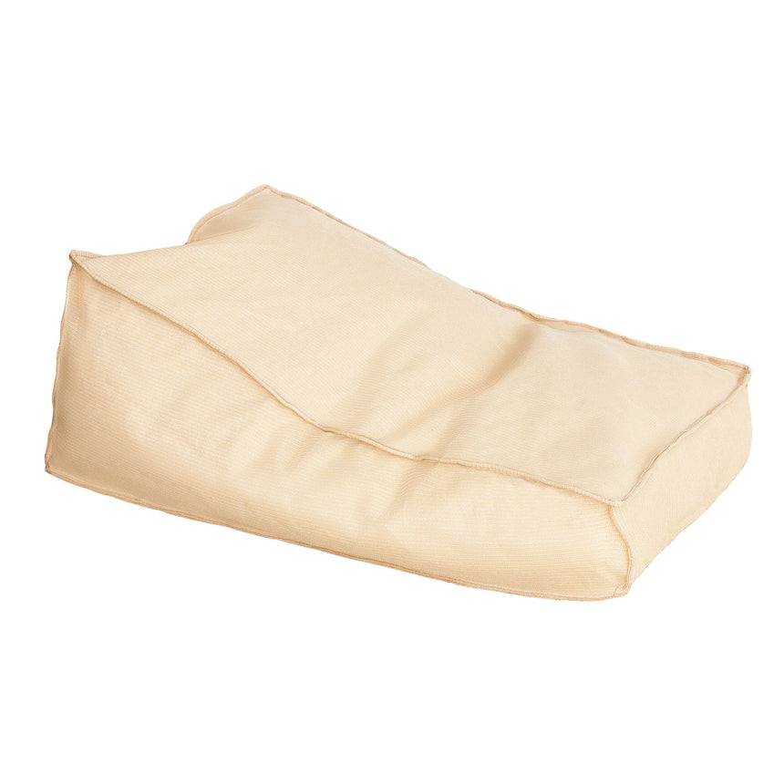 Raffia-effect floating fabric sun lounger